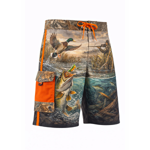 Shorts de bain pour hommes 2026 à séchage rapide, imprimé 3D poisson basse, pour la pêche, la plage et le surf, avec poche cargo - Product Image 5
