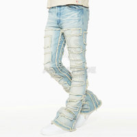 Pantalon décontracté tendance à coupe empilée en toile légère et tissu 100 % coton, coupe ajustée pour une tenue moderne au quotidien