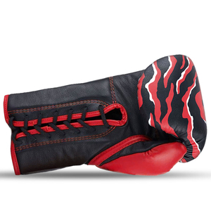 Venomous Custom Red Lace Up Boxing <b>Gloves</b> PU Leather Sparring Training <b>Gloves</b> for Muay Thai Kickboxing MMA - Product Image 3