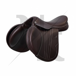 Silla de montar para salto de obstáculos de cuero vacuno premium de contacto cercano, directamente de fábrica, productos de carreras de caballos ingleses de la India - Product Image 3