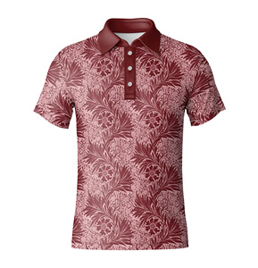 Polo de Golf Personalizado de Lujo para Hombre, Diseño Floral Clásico, Camisetas Polo de Alta Calidad para Club de Golf, Ropa, Promoción de Marca - Product Image 1