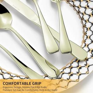 Ensemble de couverts élégants en argent, 5 pièces (cuillères, fourchettes, couteaux), design solide et durable, compatibles lave-vaisselle, en métal, en vente - Product Image 5