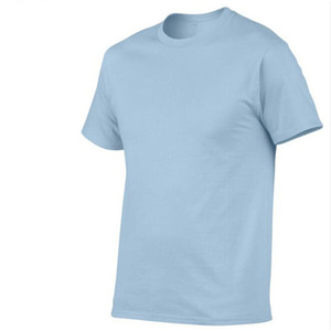 OEM Customized 160 GSM 100% Cotton Top Short-Sleeved Regular Fit Neck <b>T</b>-<b>Shirt</b> Solid Color <b>Large</b> Size Breathable Quick Dry for - Product Image 1