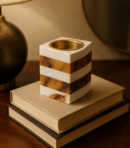 Ramadan Design 2026 Bakhoor Burner Cubo blanco de resina hecho a mano con motivo de diamante de terracota Difusor de soporte de incienso árabe - Product Image 3