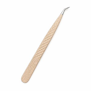 Ensemble de pinces à cils en acier inoxydable avec poignée pailletée de qualité supérieure, outil professionnel pour l'extension et l'isolation des cils, avec étui de rangement - Product Image 1