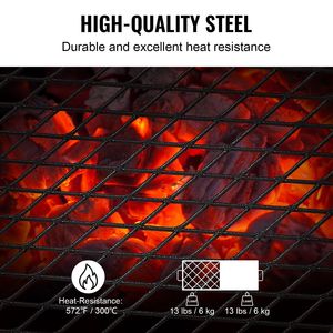 22.4 \ "Heavy Duty maglia in acciaio pieghevole griglia per falò portatile esterno attrezzature per la cottura del fuoco gambe che trasportano la borsa a fiamma aperta - Product Image 3