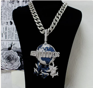 จี้เพชรโมอิสซาไนต์แบบหรูหราสำหรับเด็ก  รูปแบบกองทัพ  ขายส่ง - Product Image 5