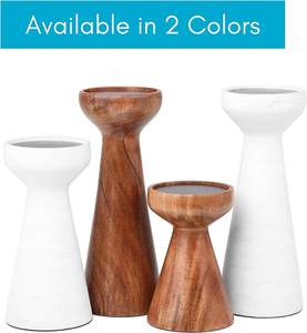 Candelabros de Madera Rústicos para Decoración de Mesa, Centro de Mesa para Sala de Estar o Comedor - Product Image 2