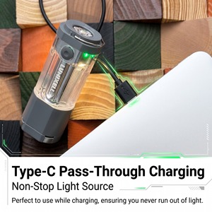 LUMIXELL <b>LED</b> Camping <b>Lantern</b> 450lm USB-C <b>Rechargeable</b> Daylight Outdoor Flashlight Camping Light - Product Image 5