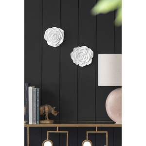 S/2 Rosa Blanca colgante de pared - Product Image 4