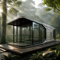 Capsule spatiale de luxe moderne, maison préfabriquée, villa mobile pour la vie en forêt