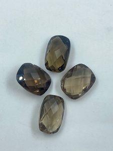 Natural Smoky Quartz <b>Cushion</b> Shape 11.05Carat 7x11MM High Quality Smoky Brown <b>Colour</b> for Jewelry Making 4Pcs - Product Image 3