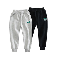 Pantalon de survêtement pour garçons, coupe droite, 100 % coton tricoté, avec logo personnalisé, uniforme scolaire, écologique, respirant, anti-plis, ODM