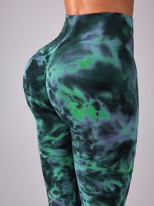 Women's Charcoal Abstract Linear Fitness <b>Tights</b> | High Elasticity Sublimation Leggings | Sleek Running Sportswear - Product Image 5