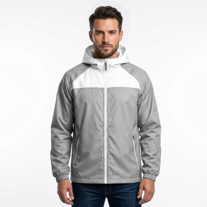 Comfortable and Stylish New Arrival <b>Men</b> Fashion Zip up Pocket <b>Rain</b> <b>Coat</b> Waterproof Hooded <b>Rain</b> Jacket - Product Image 4