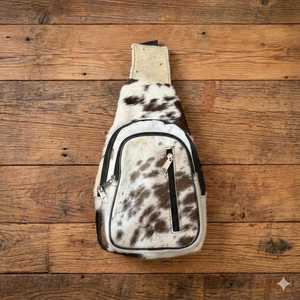 Bolso bandolera de cuero con pelo de vaca, bolso cruzado de piel para mujer, bolso de hombro de diseñador, bolso de viaje clásico LHSB-0006 - Product Image 1