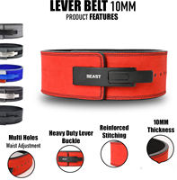 Sabuk Angkat Beban Kulit Sapi Berkualitas Tinggi Neoprena Tugas Berat Anti Selip Unisex untuk Angkat Berat, Squat, Deadlift, dan Binaraga
