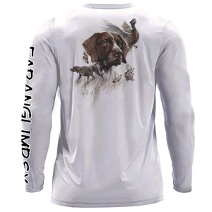 Vêtements pour hommes personnalisés pour la saison de la chasse aux canards en été, motif camouflage, col rond, manches courtes, jersey de chasse à col rond - Product Image 4