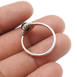 Magnificent Round Shape Black Onyx Gemstone <b>Ring</b> <b>Crafted</b> From 925 Sterling Silver Handmade Bohemian Jewelry At Wholesale Price - Product Image 3