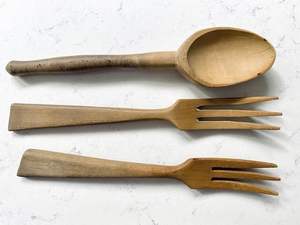 Fourchettes et cuillères en bois avec fourchette et cuillère à long manche pour la maison et le jardin, personnalisables à prix abordable - Product Image 3