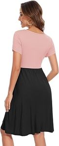 AB IMPEX 2026 Ropa de Maternidad Transpirable para Mujer, Vestido Largo, Conjunto de Parto y Lactancia para Dama - Product Image 2