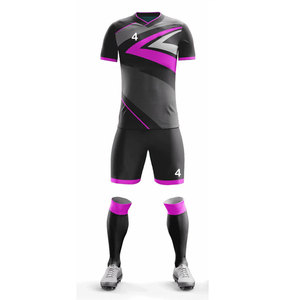 Ensemble de maillot de football respirant en maille polyester/nylon pour l'entraînement et la pratique, tenue de joueur pour jeunes - Product Image 2