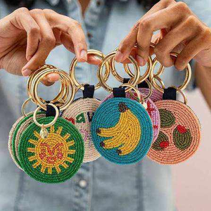 Printeresty Embraided Seed Beaded Keychain Lightweight Keyring Modern Handmade <b>charm</b> For Keys <b>Bag</b> Gift Ethnic Beaded Accessories - Product Image 3