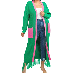 Cárdigan de punto acrílico verde Alpha Sorority con cuello en V para mujer, suéter con bordado griego, logotipo AKA, manga larga, estilo universitario - Product Image 1