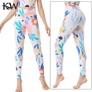 Yoga Pants <b>Women</b> High Waist <b>Trainer</b> Sports Leggings Long Tights <b>Floral</b> Push Up Running Trouser Workout Tummy Control - Product Image 1