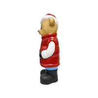 Ourson de Noël en plastique soufflé de Chine, modèle YM8014238, avec chapeau de Père Noël et couronne, décoration de fêtes, vente en gros B2B