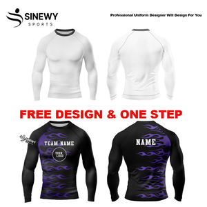 Maillot de bain unisexe personnalisé pour la gym, respirant, imprimé, en Spandex/Polyester, manches longues, col montant, anti-UV - Product Image 5