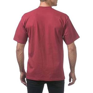 เสื้อยืดคอกลมสีแดงเบอร์กันดีสำหรับผู้ชาย ผ้าฝ้ายเนื้อนุ่ม สวมใส่สบาย แขนสั้น เหมาะสำหรับใส่ในชีวิตประจำวันและแฟชั่นฤดูร้อน - Product Image 2