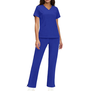 Tenues d'infirmière personnalisées en polyester Fort Worth Sports – Ensembles de blouses médicales pour médecins et dentistes, col montant, haut zippé, pantalon jogger - Product Image 1