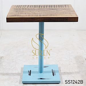 Exclusive Designer Unique Indian Traditional <b>Rounded</b> Style Eco-Friendly Wood Top Iron Commercial Restaurant Hotel <b>Dining</b> <b>Table</b> - Product Image 2