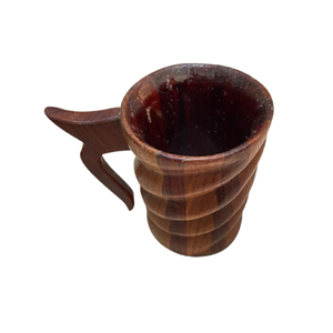 Mug à café en bois d'acacia fait main - Design contemporain, écologique et portable pour la maison, le bureau, le camping et les activités de plein air - Product Image 6