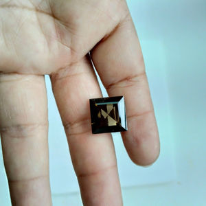 ควอตซ์สโมคกี้ธรรมชาติ ขนาด 10 มม. ทรงสี่เหลี่ยมเจียระไนแบบสเต็ปคัท คุณภาพดีที่สุด พลอยหลวม เรดเมาน์เทน เจมส์ สำหรับทำเครื่องประดับและสร้อยคอ - Product Image 4