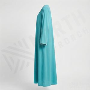 ชุดเดรสคาฟตันอบายะคุณภาพสูงสำหรับผู้หญิง ดีไซน์หรูหราตามสั่ง เสื้อผ้าอิสลามแบบเรียบร้อย แฟชั่นมุสลิมไซส์ใหญ่ สีตามสั่ง - Product Image 3