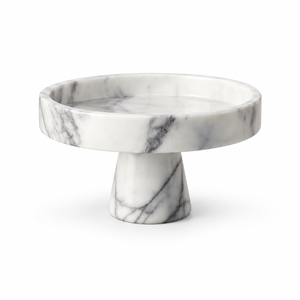 Support à gâteau rond en marbre, matériau en pierre, lavage à la main uniquement, 1 pièce - Product Image 1