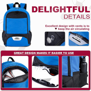 Soccer Backpacks Custom Design Athletic Team <b>Bags</b> Football Player Training Backpacks OEM Pakistan Manufacturer Export Supply - Product Image 4