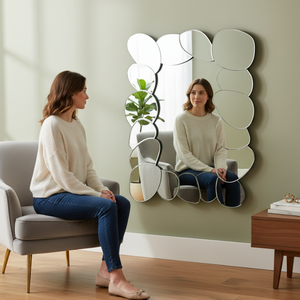 Premium Rectangular <b>Mirror</b> 48x35 Inch <b>Large</b> Decorative Wall <b>Mirror</b> for Living Room <b>Bedroom</b> Bathroom Elegant Decorative Design - Product Image 4