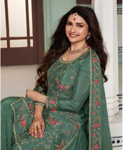Nuevo Traje Salwar Kameez de Manga Larga con Semibordado para Otoño/Invierno, Estilo Indio-Pakistaní, Tela de Secado Rápido, Traje Casual Holgado de Dos Piezas - Product Image 3
