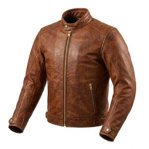 Chaqueta de cuero para hombre, chaquetas para hombre, estilo motociclista vintage, ropa de motociclista, estilo Cafe Racer, abrigo protector. - Product Image 2