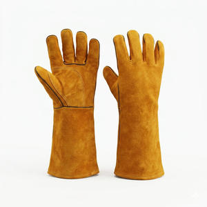 Gants de soudage en cuir, avec pouce droit, sans doublure, 35 cm, résistants aux hautes températures, anti-éclaboussures - Product Image 5