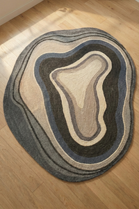 Tapis de couloir moderne géométrique en pure laine, antidérapant, fait main, robuste, pour usage commercial, idéal pour les hôtels - Product Image 6