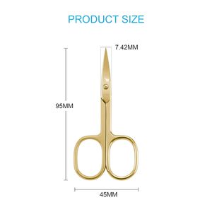 Tijeras para Cutículas de Primera Calidad, Multiusos, de Acero Inoxidable con Hojas Curvas - Tijeras de Manicura para Uñas, Cejas y Pestañas - Product Image 5