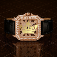 Reloj de Lujo Personalizado de Cuarzo, Simple, Antiguo, con Diamantes Moissanite, Resistente al Agua, de Acero Inoxidable