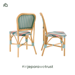 เก้าอี้หวายทันสมัย แข็งแรงทนทาน พร้อมโครงอะลูมิเนียม สำหรับโต๊ะบาร์สูง และโต๊ะบาร์สูงกลางแจ้ง พร้อมเก้าอี้ - อาโซก้า - Product Image 4