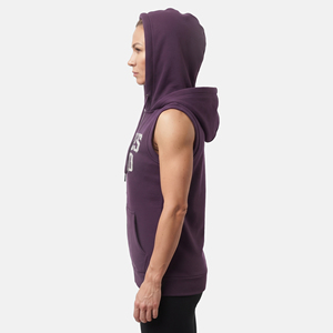 Gym Workout Sleeveless Full <b>Zip</b> Hoodie Women's Heavyweight Cotton French Terry Hoodie Embroidered Jogger Zipper <b>Hood</b> Ladies - Product Image 4