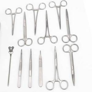 Kit de instrumentos quirúrgicos de 13 piezas con caja de esterilización, herramientas quirúrgicas médicas de acero inoxidable premium, calidad estadounidense y europea. - Product Image 4