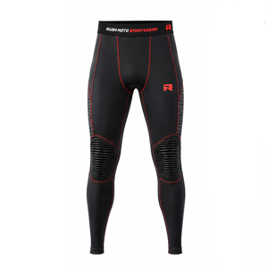 Service ODM personnalisé : Leggings de course pour motards avec tissu compressif flexible, respirant et extensible, en vente - Product Image 1